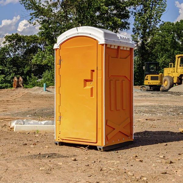 how often are the portable toilets cleaned and serviced during a rental period in Williford Arkansas